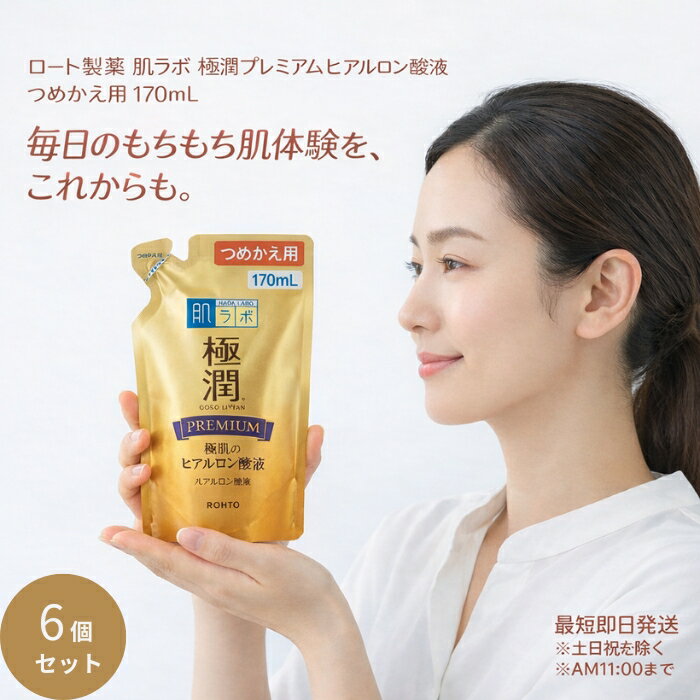 Rakuten - 肌ラボ 極潤プレミアムヒアルロン酸 替 170ml ×6個セット 化粧水 つめかえ用 【ギフト対応】 【ソーシャルギフト対応】 プレゼント