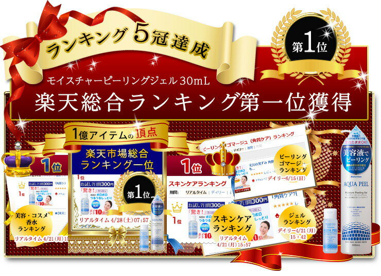 高保湿美容液の洗顔ジェルで老化角質＆黒毛穴をごっそり除去★濡れた肌でもポロポロ！毛穴の黒ずみ 角質 角栓ケアお試し7日間　ナチュレーヌ アクアピール モイスチャーピーリングジェル 30mL