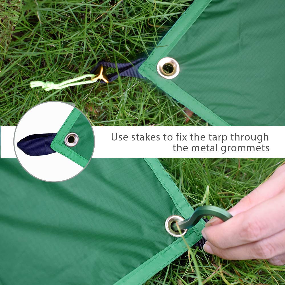 GEERTOP テントシート グリーン XLサイズ 軽量 防水 両面シリコナイジング キャンプ 登山 ピクニック グランド マット通販格安セール情報 楽天 通販
