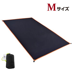 GEERTOP テントシート ブラック Mサイズ 軽量 防水 両面シリコナイジング キャンプ 登山 ピクニック グランド マット