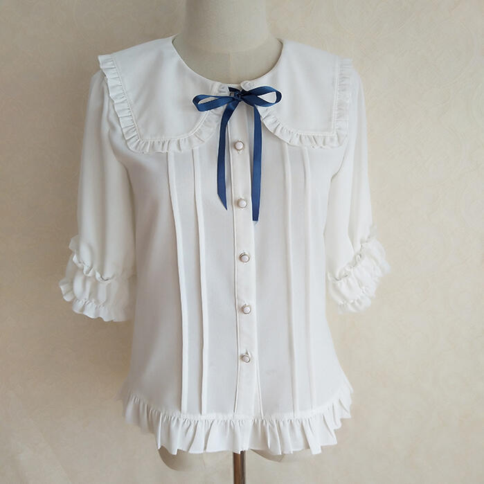 ブラウス ロリータ 春夏秋 レディース 長袖 半袖 選べる ロリィタ フリル XS-2XL L...