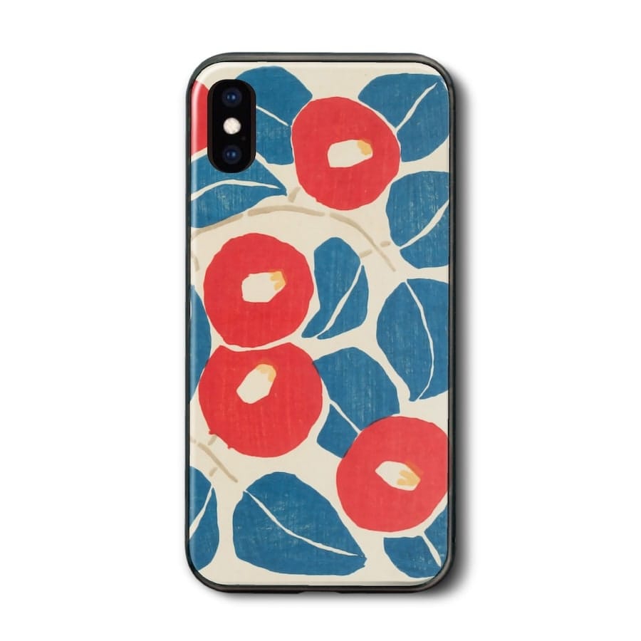 Rakuten - iPhone8ケース iPhone12 iPhone13 ガラスケース 竹久夢二 大椿 iPhone17Pro ケース レトロ 人気 絵画 個性的 au スマホカバー iPhoneSE第三世代 滑り止め