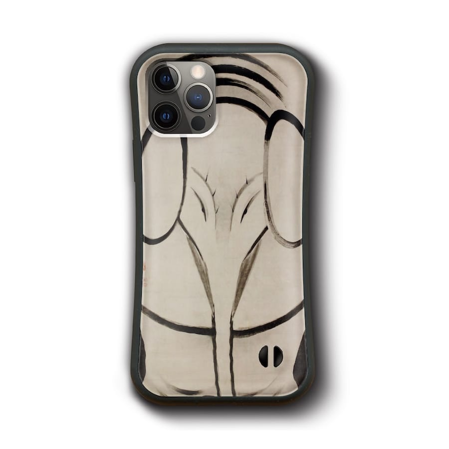 Rakuten - iPhone17Pro iPhone17e iPhoneAir iPhone12mini iPhoneSE2 伊藤若冲 象図 多機種対応 ケース レトロ 人気 絵画 個性的 softbank プレゼント おしゃれ