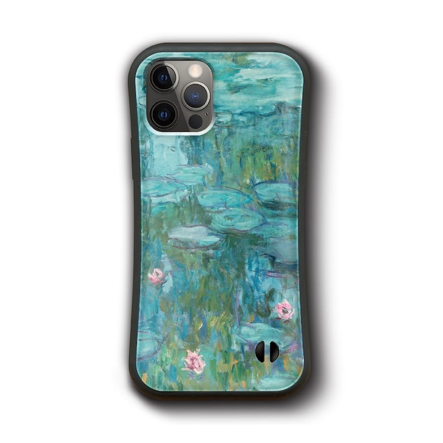 iPhone17ケース iPhone15 iPhone13mini iPhone7 iPhoneSE3 第三世代 クロード モネ 睡蓮9 iPhone16 ケース 人気 絵画 個性的 スマホカバー グリップケース