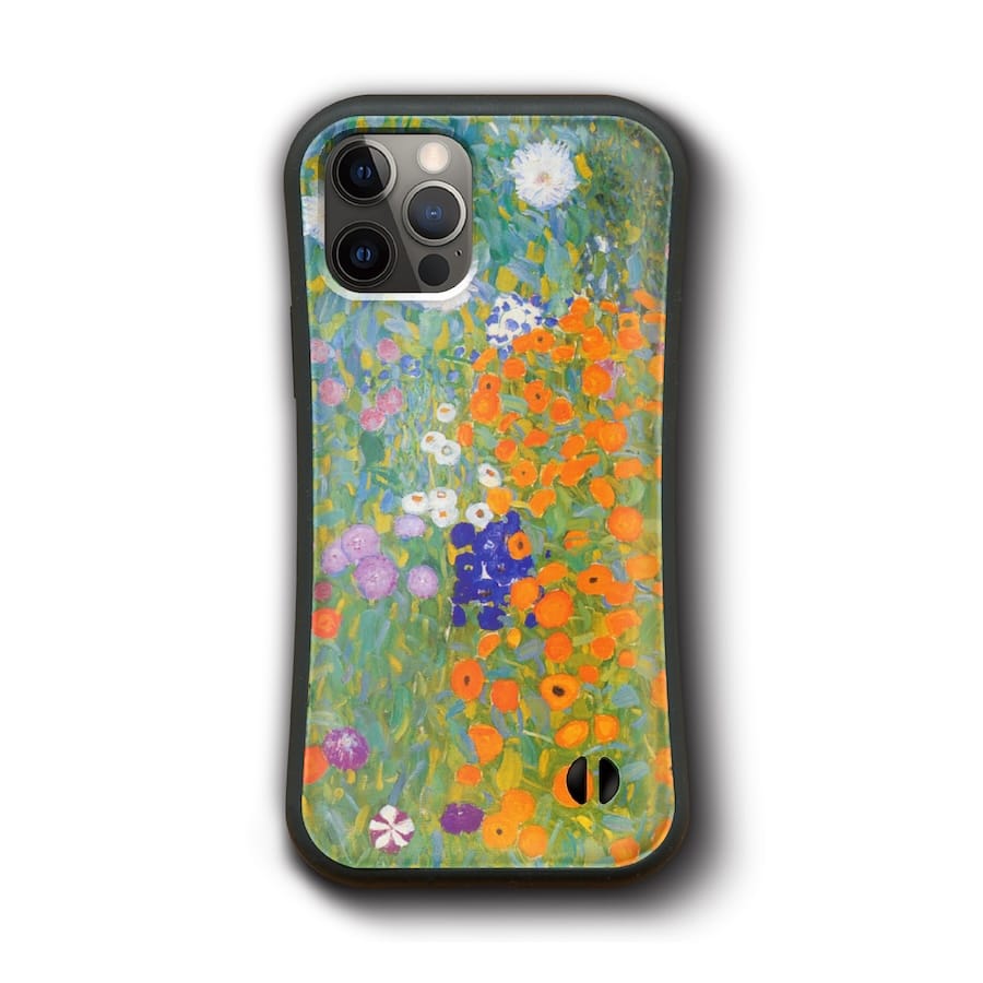 iPhone17ケース iPhone15 iPhone13mini iPhone7 iPhoneSE3 第三世代 グスタフ クリムト農家の庭 多機種対応 ケース 絵画 名画 携帯カバー スマホカバー グリップケース