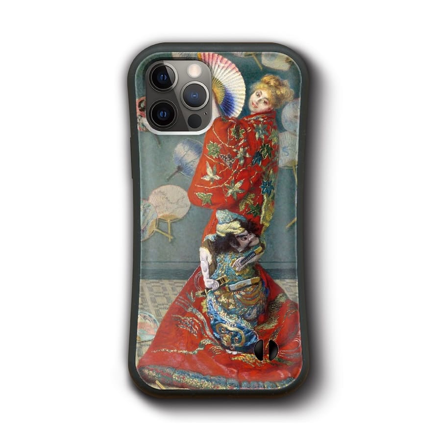 iPhoneXR ケース iPhone15Pro iPhone12 iPhoneSE 第二世代 クロード モネ ラ ジャポネーズ iPhone16 ケース 人気 絵画 個性的 スマホカバー グリップケース
