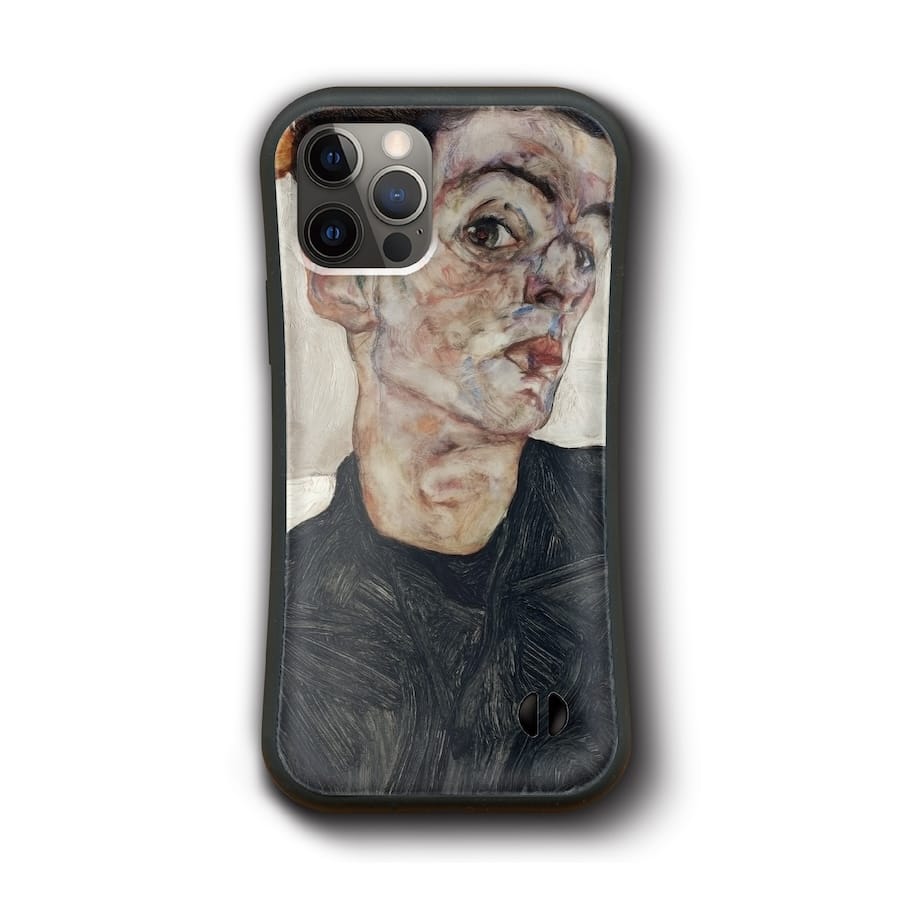 iPhoneXR iPhoneSE 第二世代 iPhone13mini iPhone12mini エゴン シーレ 自画像 1912年 ケース 絵画 iPhoneSE3 ソフトケース 保護 携帯カバー プレゼント あいほん