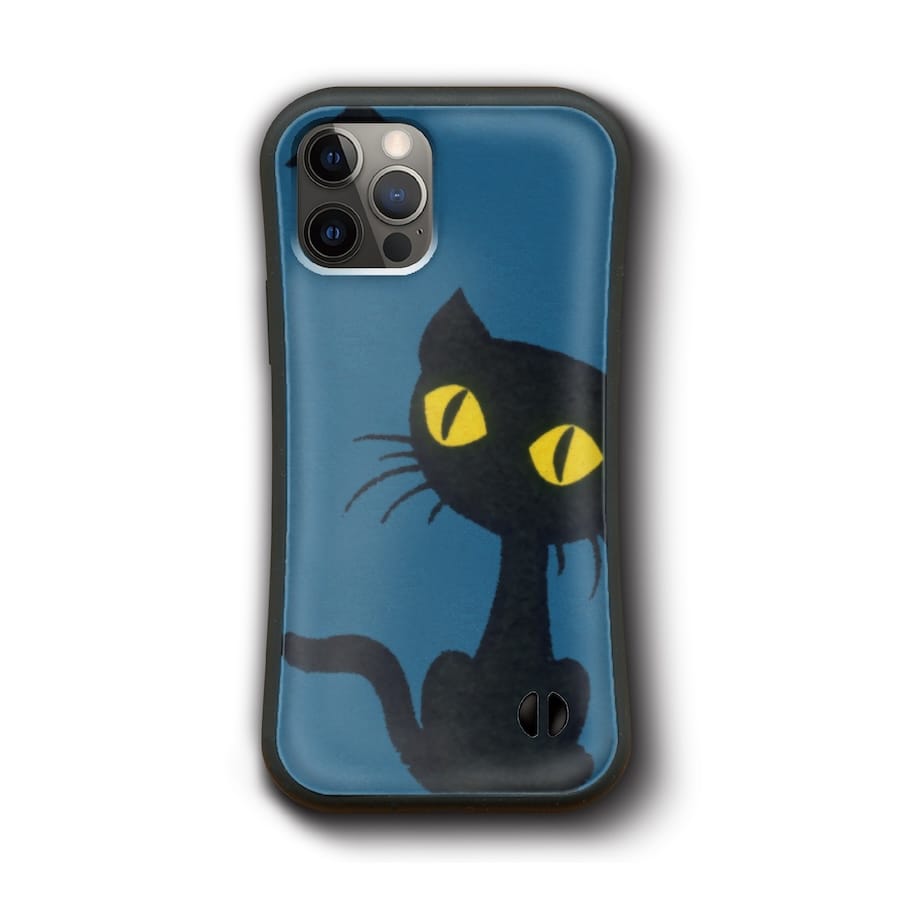 iPhoneSE3 第二世代 第三世代ケース iPhone13 ケース iPhone12 マッチラベル 黒猫 ケース 人気 絵画 SE第三世代 丈夫 アイフォン 絵画グッズ docomo あいほん