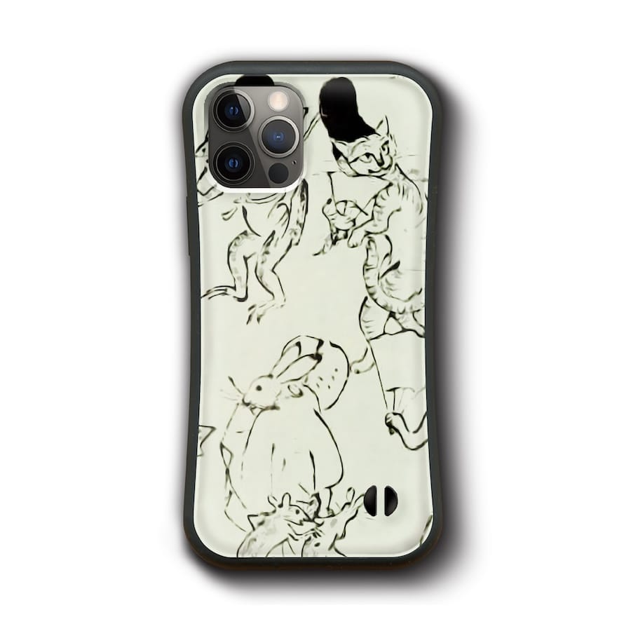 iPhone13 iPhone7 iPhone15 iPhone12mini iPhone17 鳥獣人物戯画 甲巻 巡礼と追い剥ぎの場面 ケース 絵画 iPhoneSE3 ソフトケース 保護 携帯カバー プレゼント あいほん