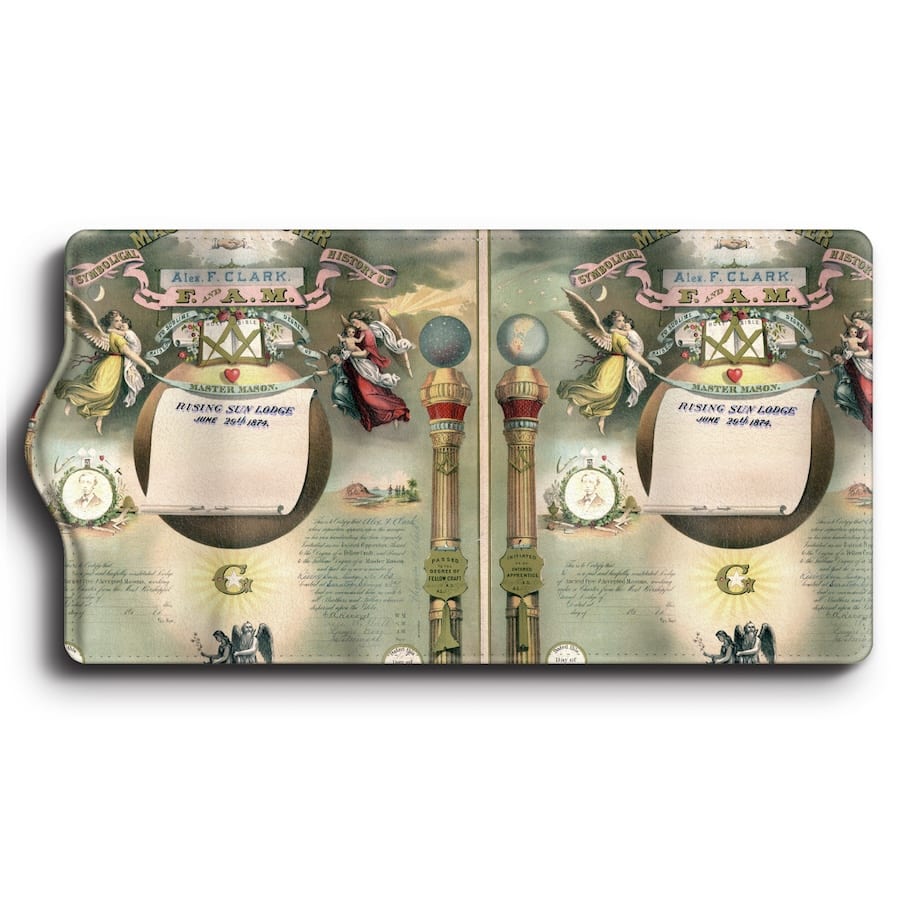 キーケース フリーメイソン登録証 メンズ 可愛い 名画 絵画 キーホルダー