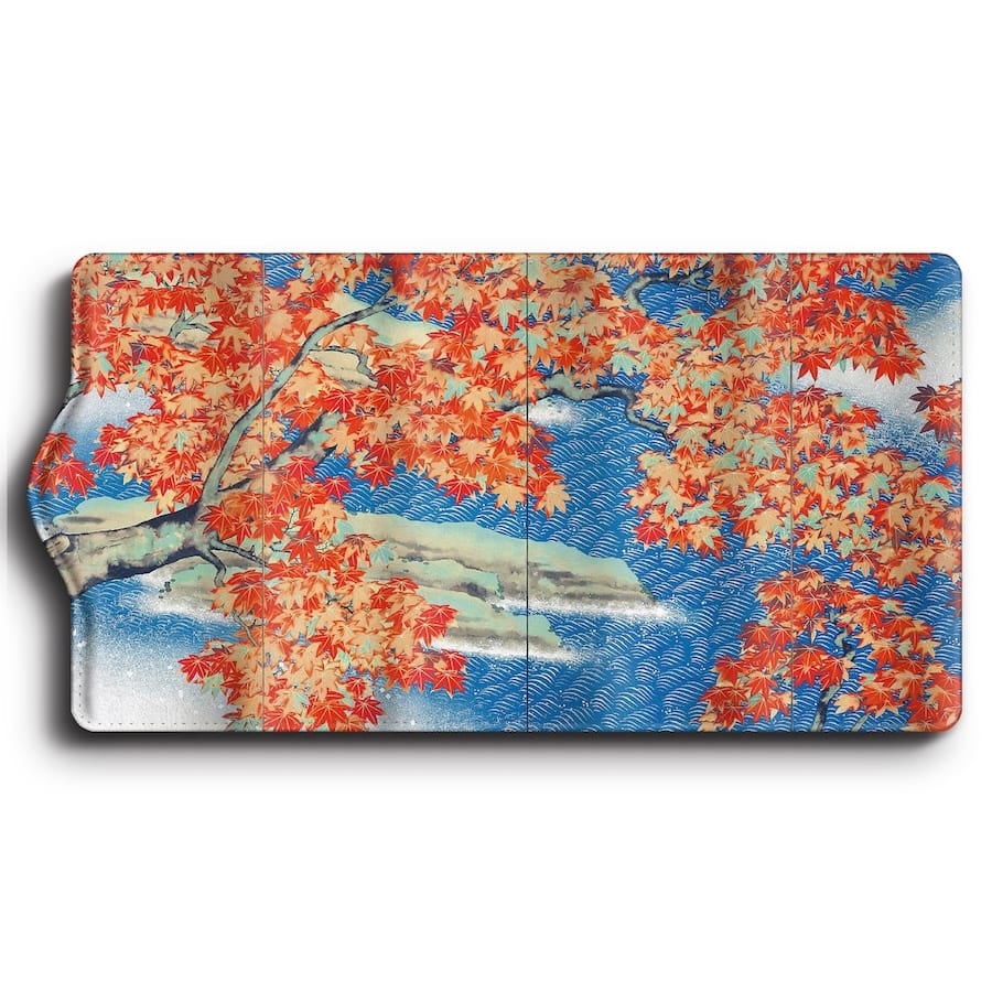 キーケース 横山大観 紅葉 メンズ 可愛い 名画 絵画 キーホルダー