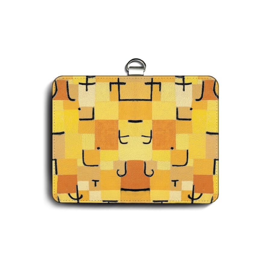パスケース 社員証入れ 定期入れ パウル クレー 黄色の合図 カードケース 便利グッズ 絵画 世界の名画 北欧 レトロ 可愛い メンズ