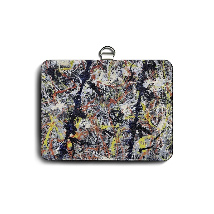 パスケース 社員証入れ 定期入 ジャクソンポロック blue poles メンズ 可愛い 名画 絵画 定期入れ パスケース