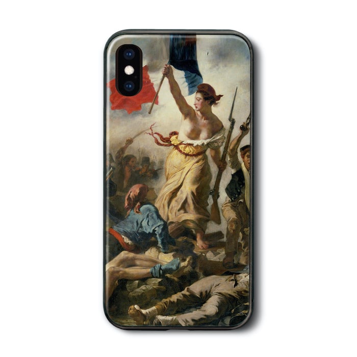 iPhone13Pro ケース ガラスケース アイフォン ウジェーヌ ドラクロワ 民衆を導く自由の女神 iPhone12 ケース 絵画 個性的 ソフトケース 保護 携帯カバー プレゼント iPhone15 iPhone14
