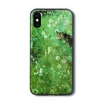 iPhone8ケース iPhone12 iPhone13 ガラスケース アイフォン リリエフォッシュ 夏の牧草地の猫 iPhone14Pro ケース レトロ 人気 絵画 個性的 au スマホカバー iPhoneSE第三世代 滑り止め