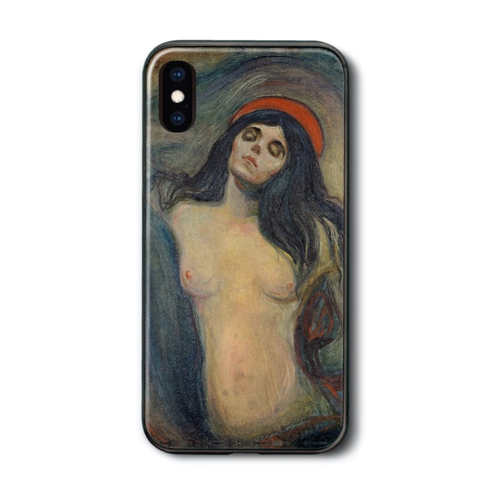 iPhone13Pro ケース ガラスケース アイフォン エド?ァルド ムンク作 マドンナ iPhone12 ケース 絵画 個性的 ソフトケース 保護 携帯カバー プレゼント iPhone15 iPhone14