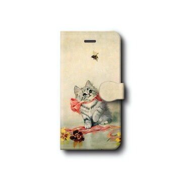 スマホケース 全機種対応 手帳型 Meta Pluckebaum 赤いリボンの子猫 iPhone6s ケース iPhone6 あいふぉん 絵画 人気 Aquos sence3 SH-02m ZenFone