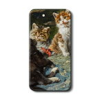 スマホケース ジュリアス アダム 籠の中の五匹の猫 iPhoneSE ケース おしゃれ 人気 絵画 iPhone11 iPhone11Pro Huawei AQUOSsense5G iPhoneXR iPhone7