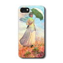 スマホケース クロード モネ 戸外の人物習作 日傘の女 Aquos sense ケース アクオス 絵画 ケース 人気 あいふぉん Google Pixel iPhone11 iPhone11Pro iPhone7