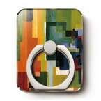 スマホリング アウグスト マッケ 色彩のフォルム II iPhone13 iPhoneXR スマホリング GalaxyA54 Xperia10V 10lV 個性的 落下 防止 落下防止 フィンガーリング スタンド タブレット リングホルダー デザイン