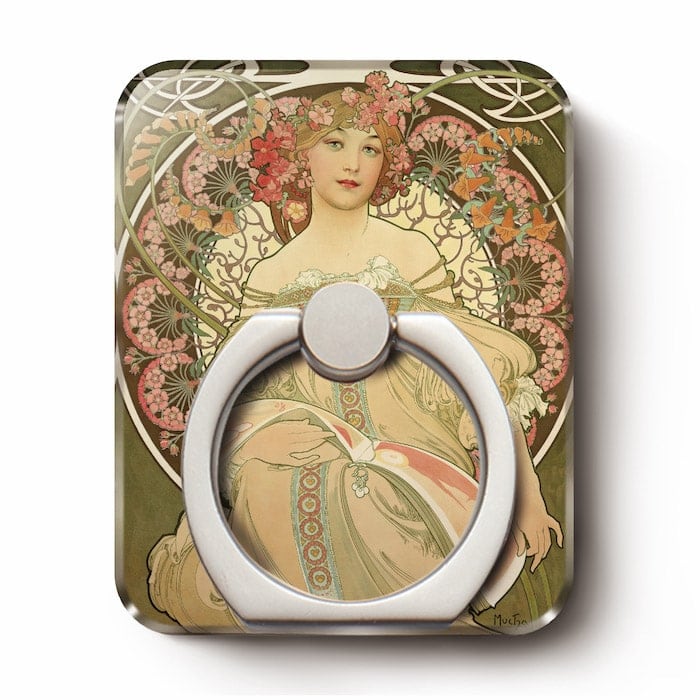 スマホリング アルフォンス ミュシャ 夢想 1897oPhone12pro iPhone11 おしゃれ スマホリング iPhone8 iPhoneXS 絵画 おしゃれ 落下 防止 落下防止 フィンガーリング スタンド タブレット リングホルダー デザイン