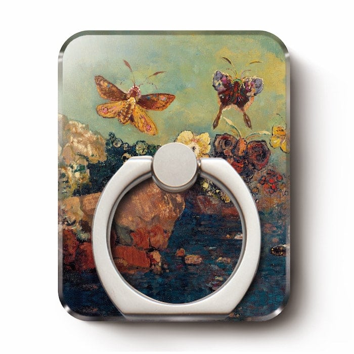 スマホリング オディロン ルドン ? 蝶 1910 iPhone11 XR iPhone7 おしゃれ Huawei 名画 スマホリング iPhone11Pro 落下 防止 落下防止 フィンガーリング スタンド タブレット リングホルダー デザイン(2.0)