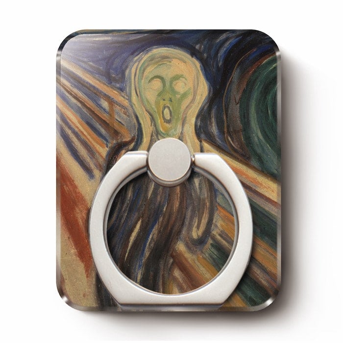 スマホリング エド?ァルとムンクの叫び iPhone スマホ 落下防止 iPadPro スマホリング iPadAir 第9世代 iPhone14 iPhone12 絵画 名画 落下 防止 落下防止 フィンガーリング スタンド タブレット リングホルダー デザイン