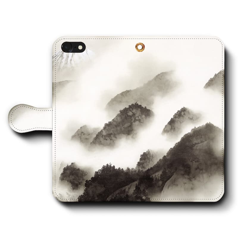 スマホケース手帳型 全機種対応 横山大観 雨霽る 1940 iPhone14Pro ケース iPhone1...