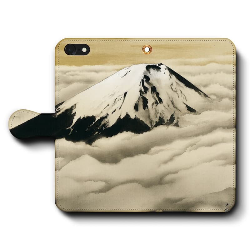 スマホケース手帳型 全機種対応 横山大観 日本心神 1944 iPhone16e IPhone17e GalaxyS25 AquosSense9 iPhone12 IPhone13Pro iPhoneSE3 第三世代 Xperia10lV