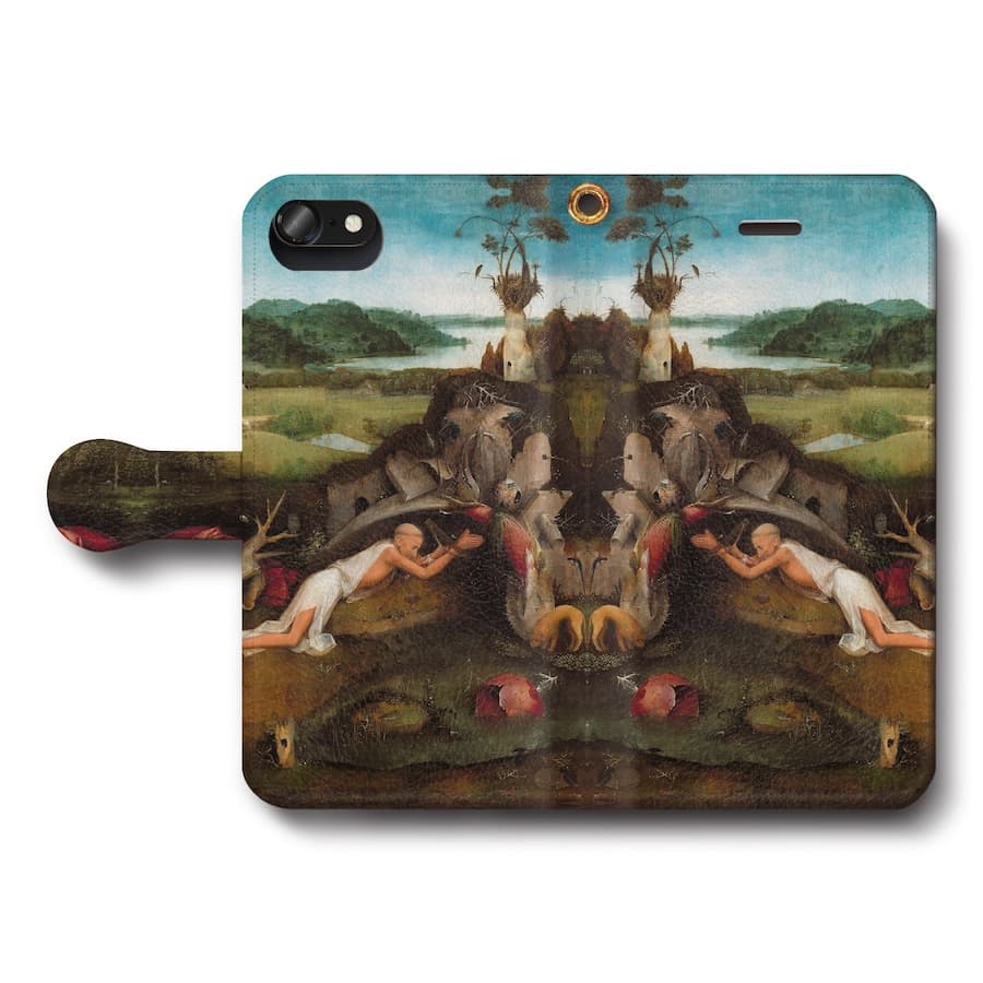 スマホケース手帳型 全機種対応 祈る聖ヒエロニムス フランドル派 iPhone12Pro iPhone16Pro iPhone8 iPhone7 iPhoneSE第三世代 Galaxy Xperia 名画 絵画 iPhone13