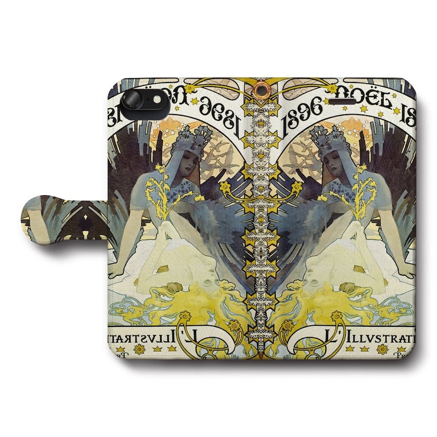 スマホケース手帳型 全機種対応 アルフォンス ミュシャ イラスト iPhone15Pro iPhone13mini 絵画 人気 あいふぉん iPhone17 iPhone12mini iPhone12Pro iPhone16