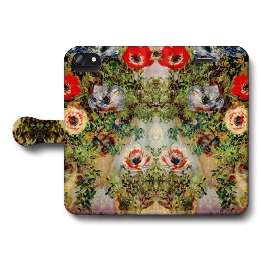 Rakuten - スマホケース手帳型 全機種対応 クロード モネ Anemonen 静物画 iPhone15 iPhone8 ケース iPhone14Pro Xperia10Vl Xperia10V AQUOSsense8 第三世代