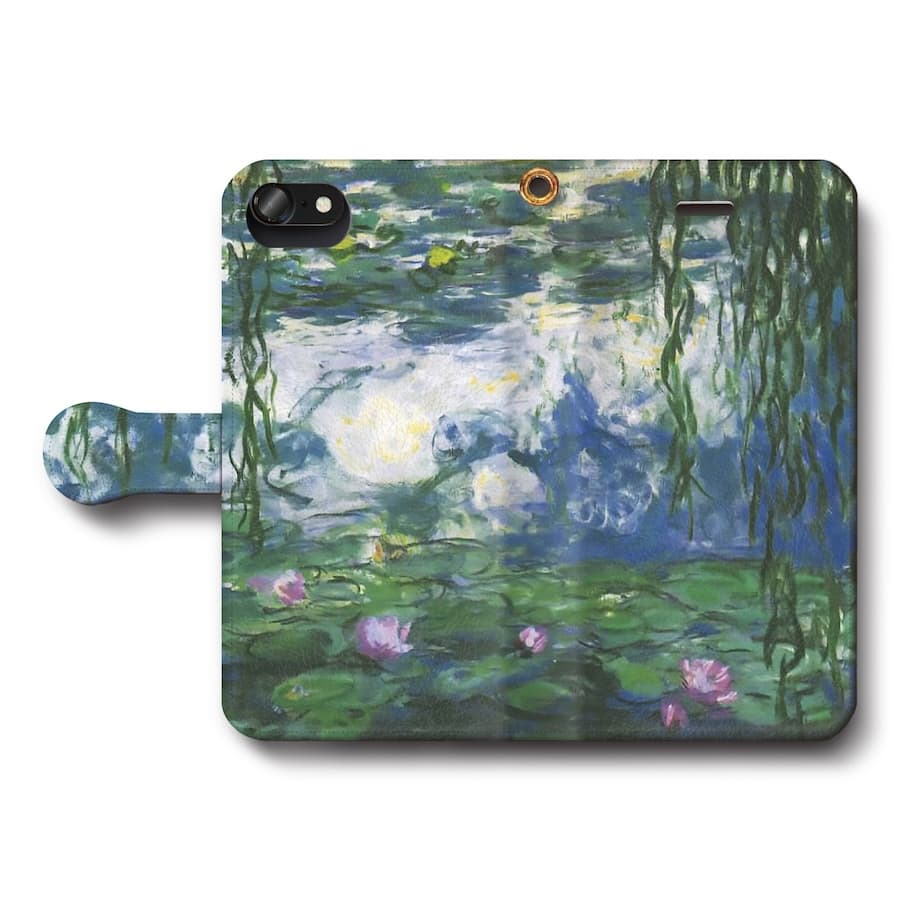 スマホケース手帳型 全機種対応 クロード モネ 睡蓮6 iPhone15 iPhone8 ケース iPhone14Pro Xperia10Vl Xperia10V AQUOSsense8 第三世代(2.0)