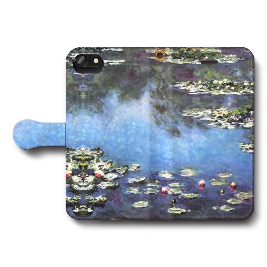 スマホケース手帳型 全機種対応 クロード モネ 睡蓮11 スマホカバー iPhone12 iPhoneXR Xperia iPhone11 Galaxy iPhone16 名画 絵画 iPhoneSE3 第三世代のサムネイル