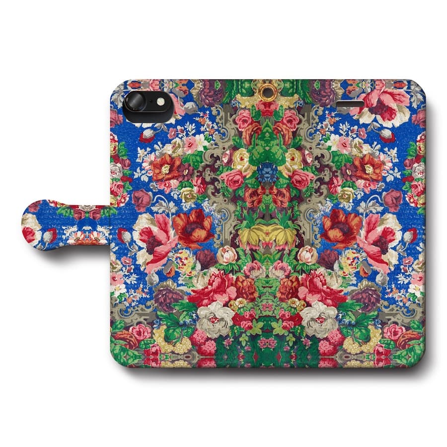 スマホケース手帳型 全機種対応 19世紀の工芸品 テキスタイル iPhoneSE3 第三世代 あいふぉん iPhone13 iPhone12Pro AQUOSsense9 最新機種 SE第二世代 Pixel9a