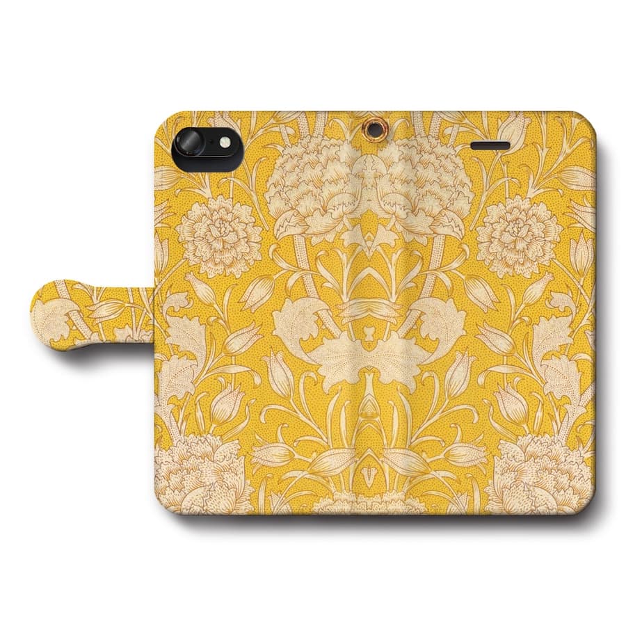 スマホケース手帳型 全機種対応 ウィリアム モリス 野生のチューリップ ケース カバー iPhone16e IPhone17e iPhone12Pro iPhoneXR Xperia iPhone15Pro iPhoneSE第二世代