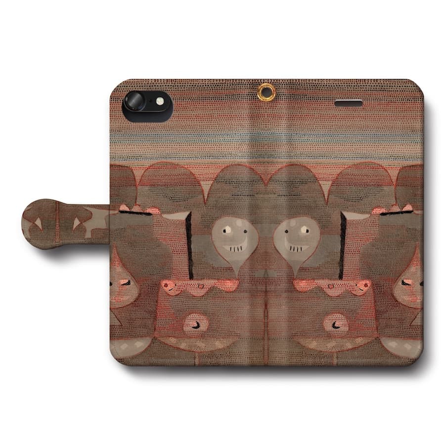 スマホケース手帳型 全機種対応 パウル クレー 未開人の犠牲者 iPhone16e GalaxyS25 AquosSense9 iPhone12 IPhone13Pro iPhoneSE3 第三世代 Xperia10lV