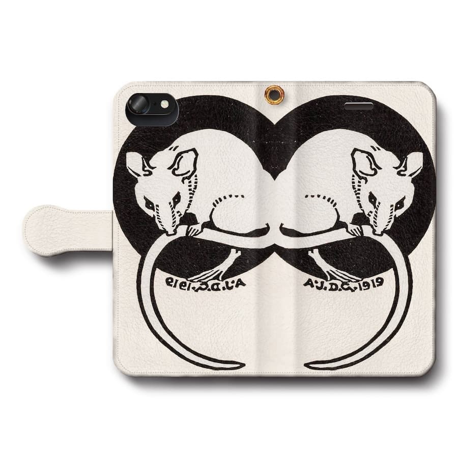 スマホケース手帳型 全機種対応 グラッグ ネズミ 版画 ポスター iPhone13 ケース GooglePixel9 Pixel9Pro 絵画 人気 iPhone16Pro iPhone12 保護 耐衝撃 iPhone15