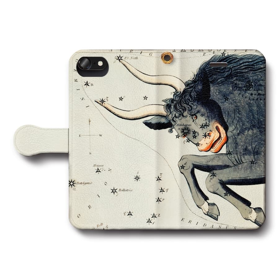 スマホケース手帳型 全機種対応 おうし座 天文図 シドニーホール オールドポスター iPhone8 ケース iPhone12mini あいふぉん 絵画 人気 IPhoneSE第三世代 SE3 iPhone13 iPhone16