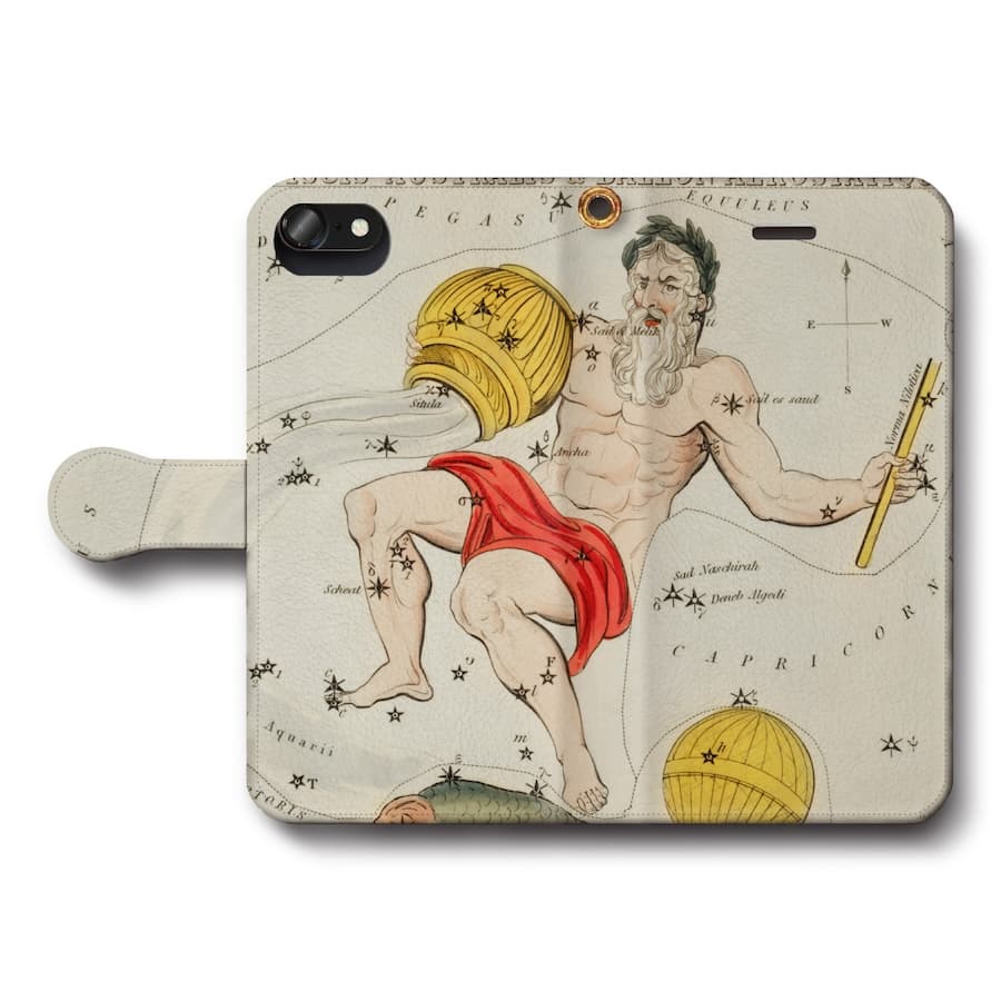 スマホケース手帳型 全機種対応 みずがめ座 みなみのうお座 バルーン iPhone15 iPhone8 ケース iPhone14Pro Xperia10Vl Xperia10V AQUOSsense8 第三世代