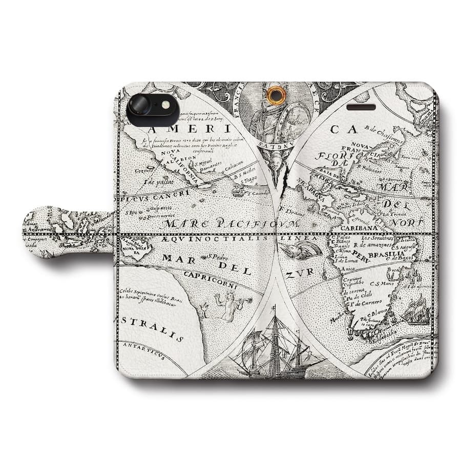 スマホケース手帳型 全機種対応 壮大な航海図 ?ィンテージ世界地図 iPhone14Pro ケース iPhone15 iPhone12mini 絵画 人気 あいふぉん iPhone7 iPhone8 IPhone16e