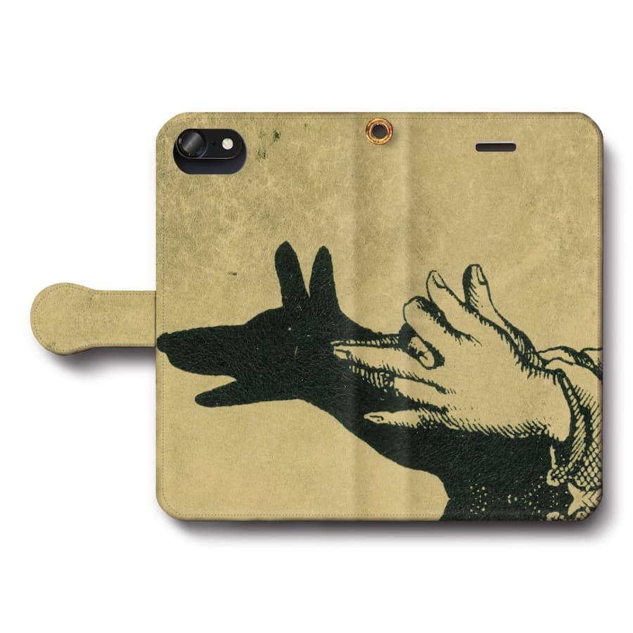 iPhone 4S\' - スマホケース手帳型 全機種対応 マッチラベル 影絵 オオカミ スマホカバー iPhone12 iPhoneXR Xperia iPhone16e IPhone17e Galaxy iPhone16 名画 絵画 iPhoneSE3 第三世代