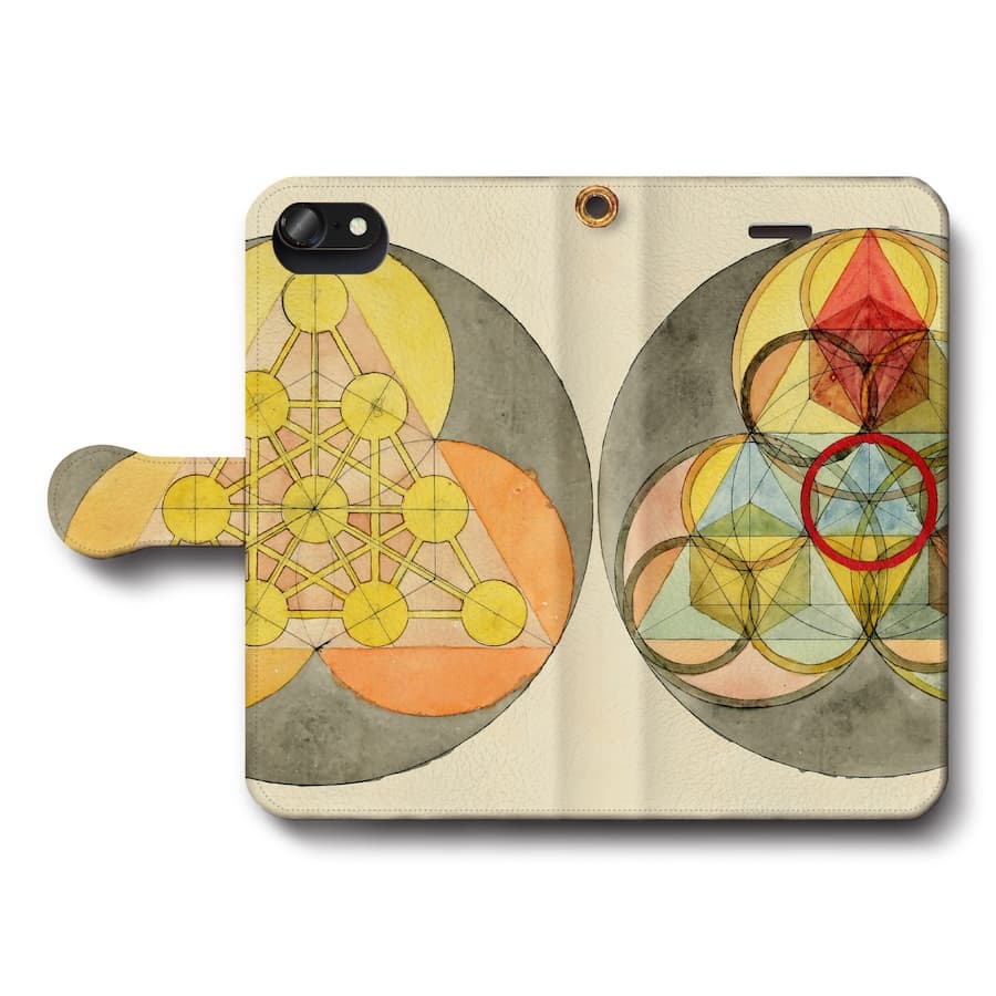 スマホケース手帳型 全機種対応 伝統的な幾何学模様 1700年代 iPhone8 ケース iPhone12mini あいふぉん 絵画 人気 IPhoneSE第三世代 SE3 iPhone13 iPhone16