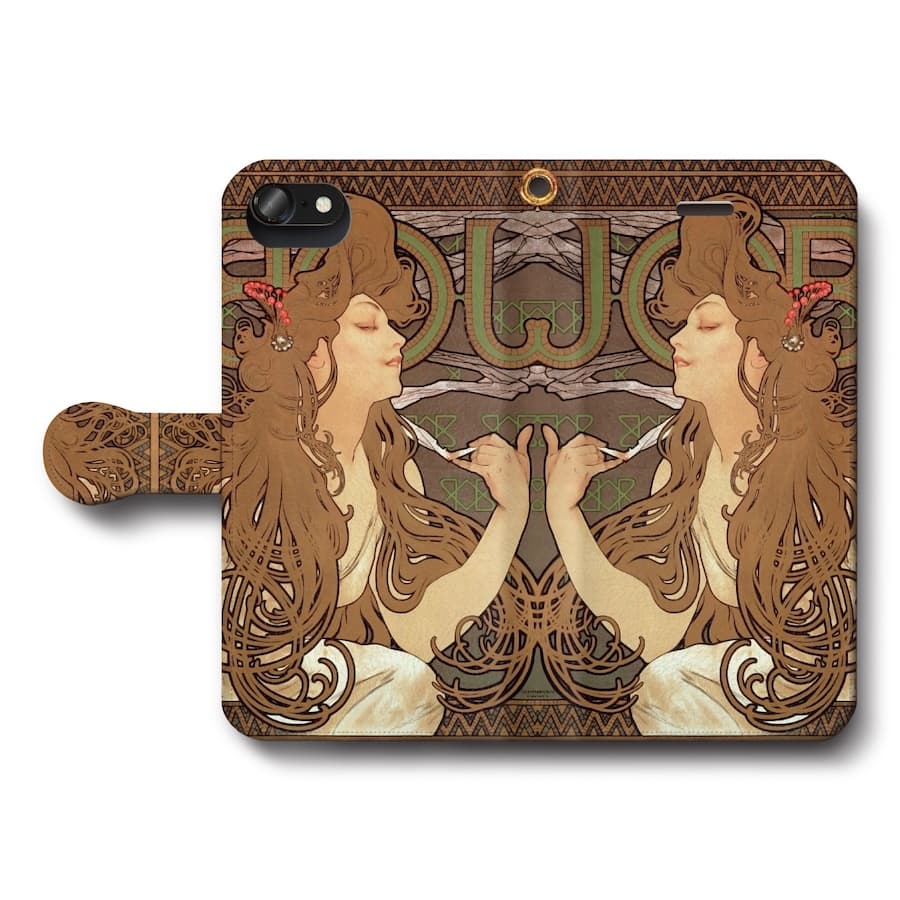 スマホケース手帳型 全機種対応 アルフォンス ミュシャ ジョブ iPhone15Pro iPhone13mini 絵画 人気 あいふぉん iPhone17 iPhone12mini iPhone12Pro iPhone16