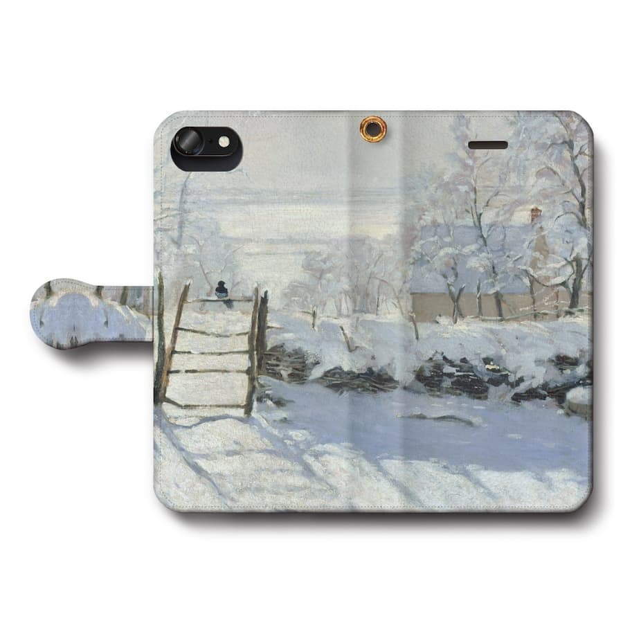 スマホケース手帳型 全機種対応 クロード モネ かささぎ iPhoneSE3 ケース iPhone12 スマホカバー iPhone16e IPhone17e 絵画 iPhone16Pro あいふぉん iPhone13 第2世代 SE2