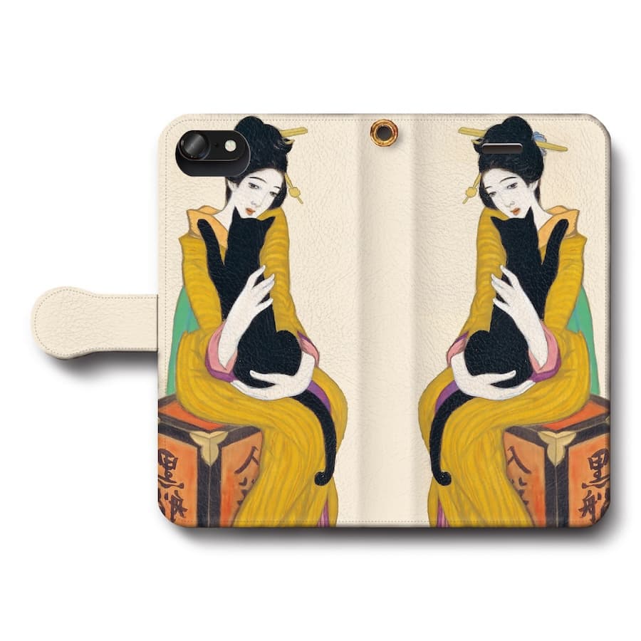 スマホケース手帳型 全機種対応 竹久夢二 黒船屋 iPhone8 ケース iPhone12mini あいふぉん 絵画 人気 IPhoneSE第三世代 SE3 iPhone13 iPhone16