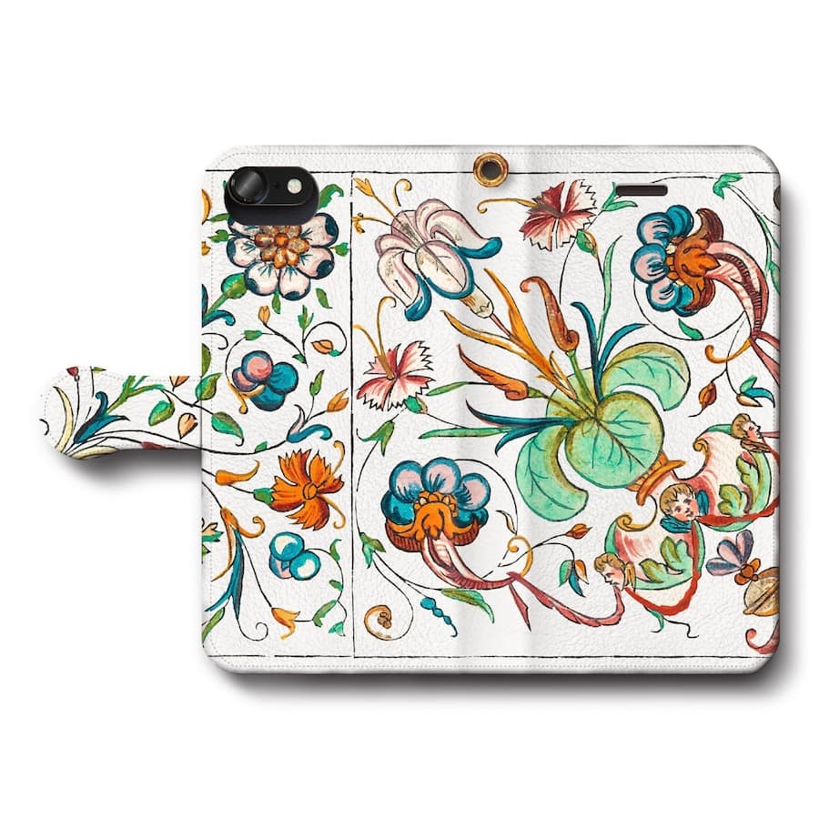 スマホケース手帳型 全機種対応 1615年 ?ィンテージ オーナメント iPhone14Pro ケース iPhone15 iPhone12mini 絵画 人気 あいふぉん iPhone7 iPhone8 IPhone16e
