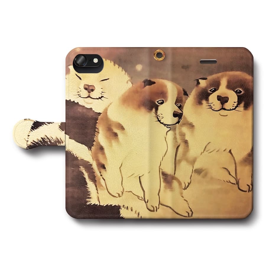 スマホケース手帳型 全機種対応 長沢芦雪 iPhone13 ケース GooglePixel9 Pixel9Pro 絵画 人気 iPhone16Pro iPhone12 保護 耐衝撃 iPhone15