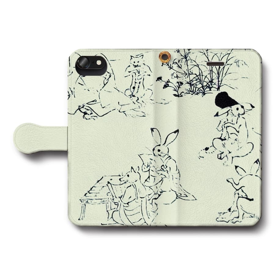 スマホケース手帳型 全機種対応 鳥獣人物戯画 甲巻 法要と僧供の場面 iPhone13 ケース GooglePixel9 Pixel9Pro 絵画 人気 iPhone16Pro iPhone12 保護 耐衝撃 iPhone15