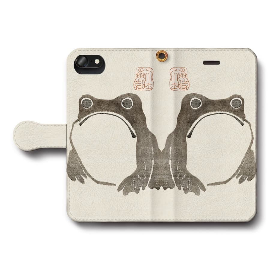 スマホケース手帳型 全機種対応 松本奉時 蝦蟇図 ケース カバー iPhone16e iPhone12Pro iPhoneXR Xperia iPhone15Pro iPhoneSE第二世代